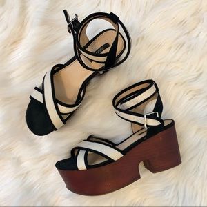 Forever 21 Platform Sandals with Ankle Straps
